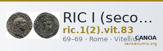 RIC I (second edition) Vitellius 83 — CANOA