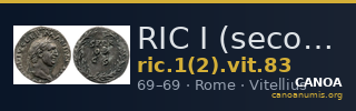 RIC I (second edition) Vitellius 83 — CANOA