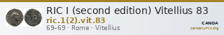 RIC I (second edition) Vitellius 83 — CANOA