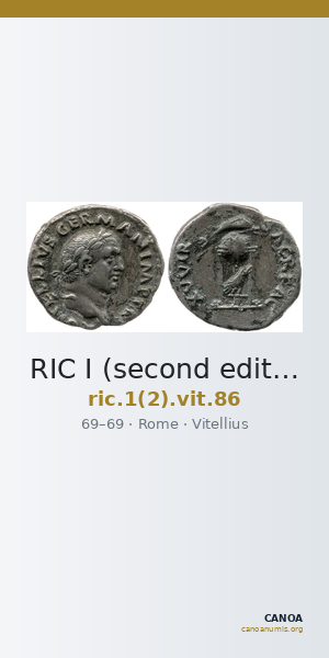 RIC I (second edition) Vitellius 86 — CANOA