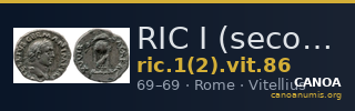 RIC I (second edition) Vitellius 86 — CANOA