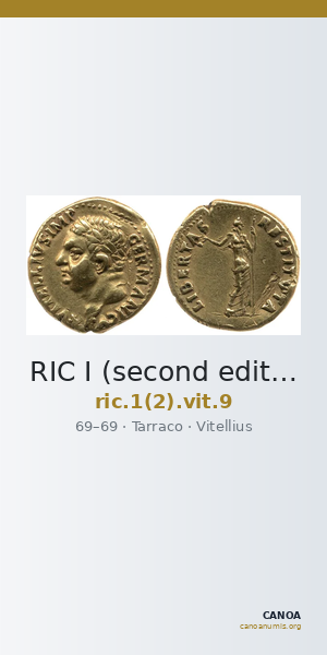 RIC I (second edition) Vitellius 9 — CANOA
