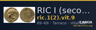 RIC I (second edition) Vitellius 9 — CANOA
