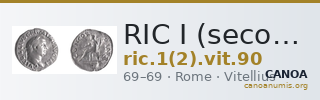RIC I (second edition) Vitellius 90 — CANOA