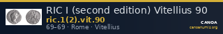 RIC I (second edition) Vitellius 90 — CANOA