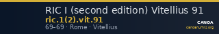 RIC I (second edition) Vitellius 91 — CANOA