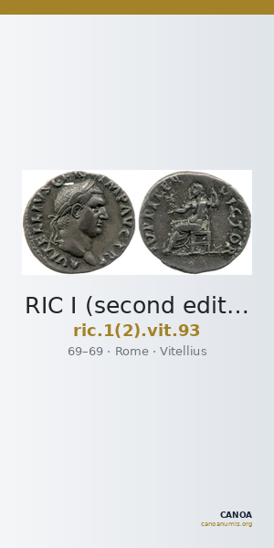 RIC I (second edition) Vitellius 93 — CANOA