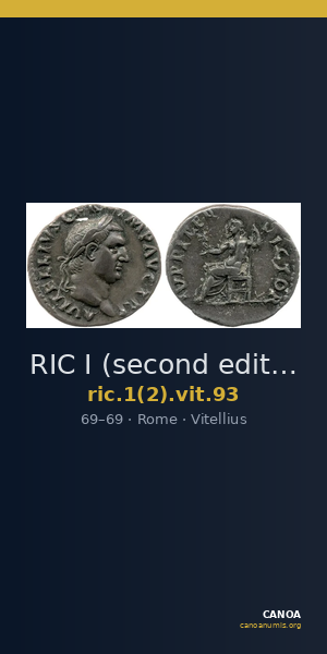 RIC I (second edition) Vitellius 93 — CANOA