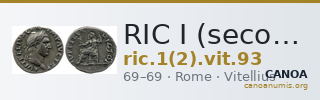 RIC I (second edition) Vitellius 93 — CANOA
