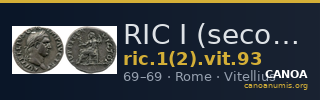 RIC I (second edition) Vitellius 93 — CANOA