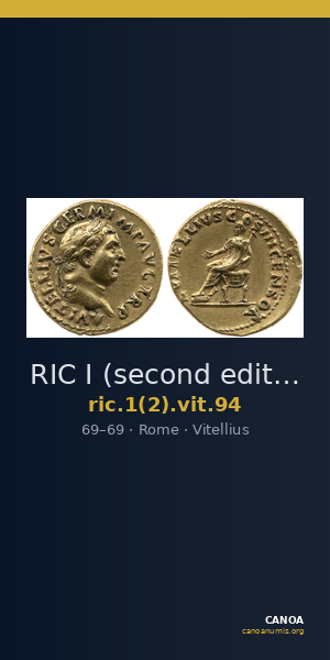 RIC I (second edition) Vitellius 94 — CANOA