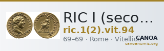RIC I (second edition) Vitellius 94 — CANOA