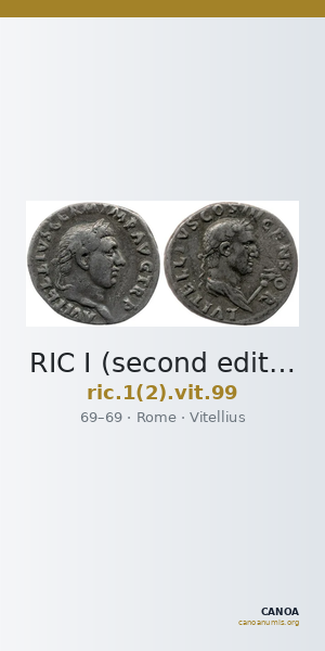 RIC I (second edition) Vitellius 99 — CANOA