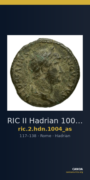 RIC II Hadrian 1004 (as) — CANOA