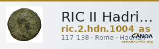 RIC II Hadrian 1004 (as) — CANOA