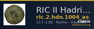 RIC II Hadrian 1004 (as) — CANOA