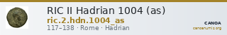 RIC II Hadrian 1004 (as) — CANOA