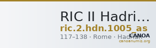 RIC II Hadrian 1005 (as) — CANOA