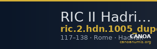 RIC II Hadrian 1005 (dupondius) — CANOA