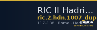 RIC II Hadrian 1007 (dupondius) — CANOA
