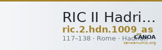 RIC II Hadrian 1009 (as) — CANOA