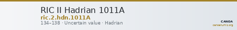 RIC II Hadrian 1011A — CANOA