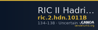 RIC II Hadrian 1011B — CANOA