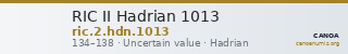 RIC II Hadrian 1013 — CANOA