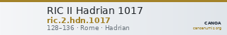 RIC II Hadrian 1017 — CANOA