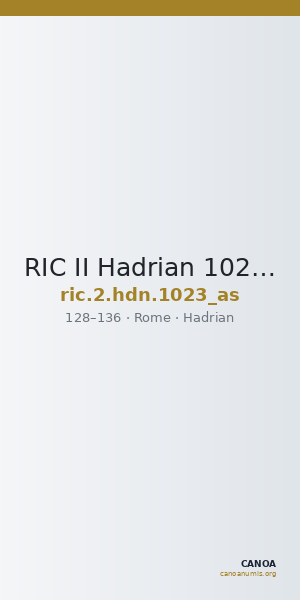 RIC II Hadrian 1023 (as) — CANOA