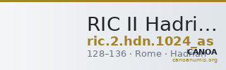 RIC II Hadrian 1024 (as) — CANOA