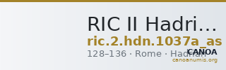 RIC II Hadrian 1037a (as) — CANOA