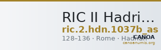 RIC II Hadrian 1037b (as) — CANOA