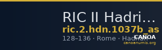 RIC II Hadrian 1037b (as) — CANOA
