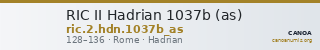 RIC II Hadrian 1037b (as) — CANOA