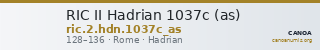 RIC II Hadrian 1037c (as) — CANOA