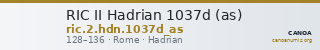 RIC II Hadrian 1037d (as) — CANOA