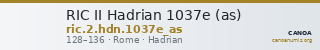 RIC II Hadrian 1037e (as) — CANOA
