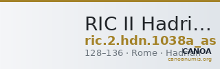 RIC II Hadrian 1038a (as) — CANOA