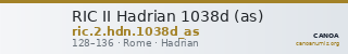 RIC II Hadrian 1038d (as) — CANOA