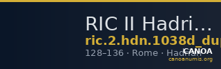 RIC II Hadrian 1038d (dupondius) — CANOA
