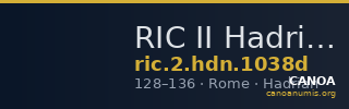 RIC II Hadrian 1038d — CANOA