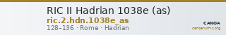 RIC II Hadrian 1038e (as) — CANOA
