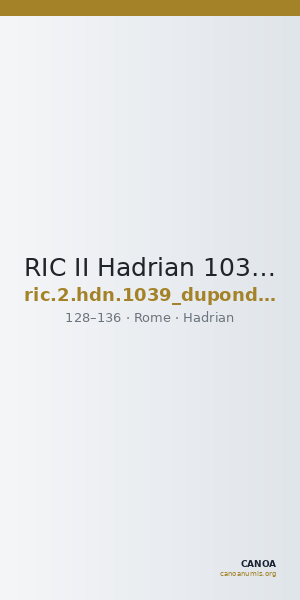 RIC II Hadrian 1039 (dupondius) — CANOA