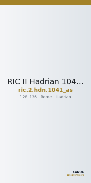 RIC II Hadrian 1041 (as) — CANOA