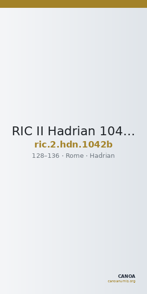 RIC II Hadrian 1042b — CANOA