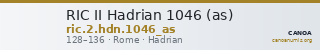 RIC II Hadrian 1046 (as) — CANOA