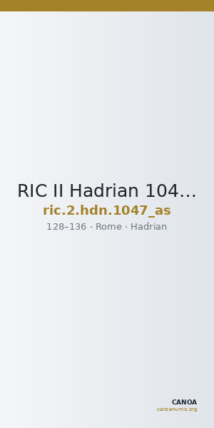 RIC II Hadrian 1047 (as) — CANOA
