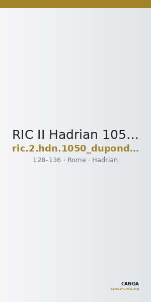 RIC II Hadrian 1050 (dupondius) — CANOA
