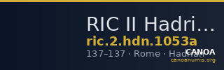 RIC II Hadrian 1053a — CANOA